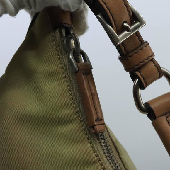 PRADA Shoulder Bag Nylon Beige Auth 104591 - Picture 10 of 16